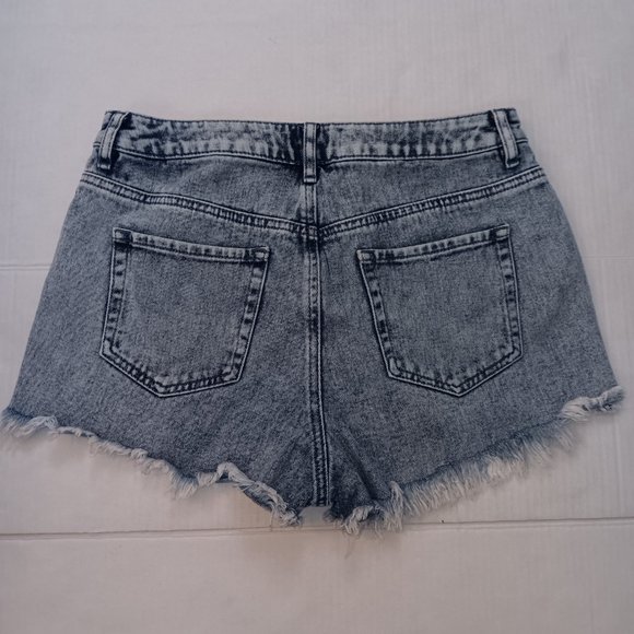 PACSUN HIGH RISE FESTIVAL LACE UP JEAN SHORTY SHORTS - Picture 8 of 12
